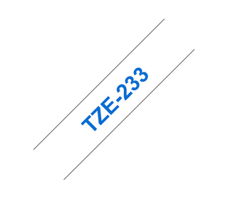 Brother TZE-233 ruban d'étiquette Bleu sur blanc