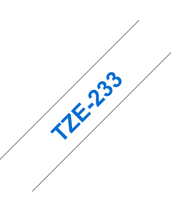 Brother TZE-233 ruban d'étiquette Bleu sur blanc