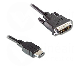 Lineaire VHD30D câble vidéo et adaptateur 2 m DVI-D HDMI Type A (Standard) Noir