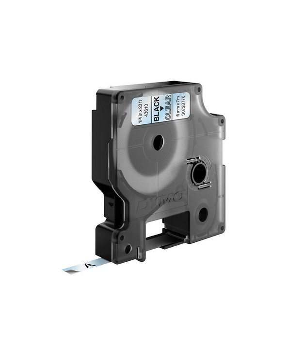 DYMO D1 - Standard Étiquettes - Noir sur transparent - 6mm x 7m