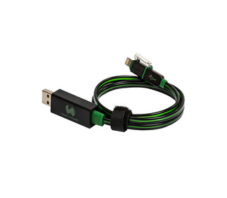 RealPower USB A/Lightning 0.75m 0,75 m Noir, Vert