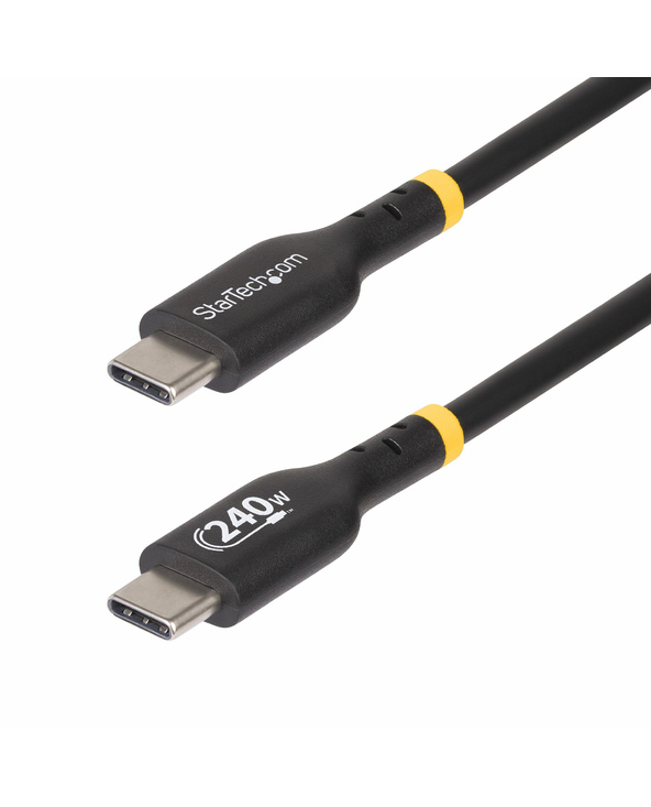 StarTech.com Câble de Recharge USB-C de 2m, Cordon USB-C Certifié USB-IF, 240W PD EPR, Câble Chargeur USB 2.0 Type-C pour Ordina