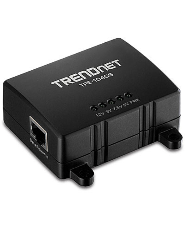 Trendnet TPE-104GS séparateur voix-données Noir Connexion Ethernet, supportant l'alimentation via ce port (PoE)