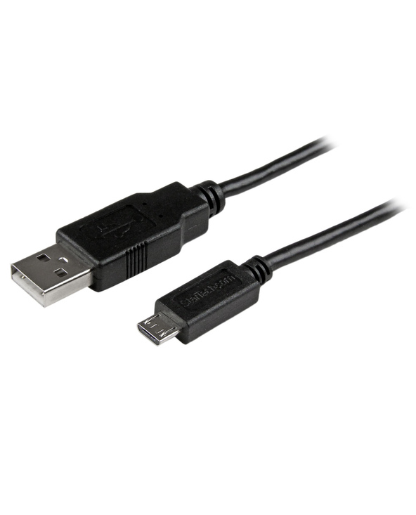StarTech.com Câble de charge /synchronisation mobile USB A vers Micro B slim de 2 m pour smartphone et tablette - M/M - Noir