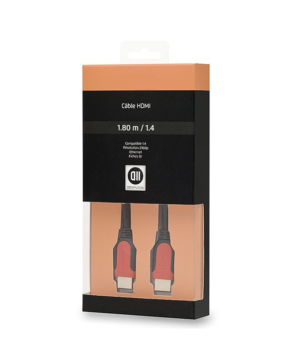D2 Diffusion D2HDMI300MU câble HDMI 3 m HDMI Type A (Standard) Noir, Rouge
