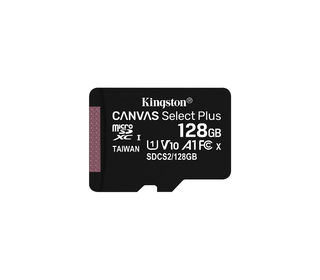 Kingston Technology Carte micSDXC Canvas Select Plus 100R A1 C10 de 128 Go sans ADP