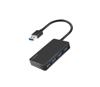 LogiLink UA0396 hub & concentrateur USB 3.2 Gen 1 (3.1 Gen 1) Type-A 5000 Mbit/s Noir