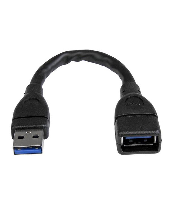 StarTech.com Câble d'extension USB 3.0 de 15cm - Rallonge USB A vers A - M/F - Noir