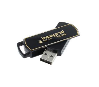 Integral 16GB Secure 360 Encrypted USB 3.0 lecteur USB flash 16 Go USB Type-A 3.2 Gen 1 (3.1 Gen 1) Noir, Or