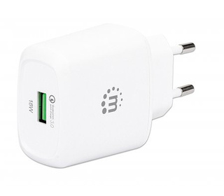 Manhattan 102285 chargeur d'appareils mobiles Universel Blanc Secteur Charge rapide Intérieure