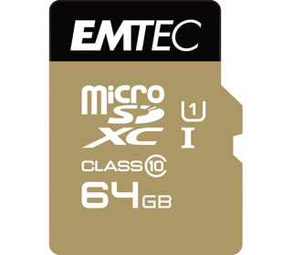 Emtec microSDXC 64GB Class10 Gold+ mémoire flash