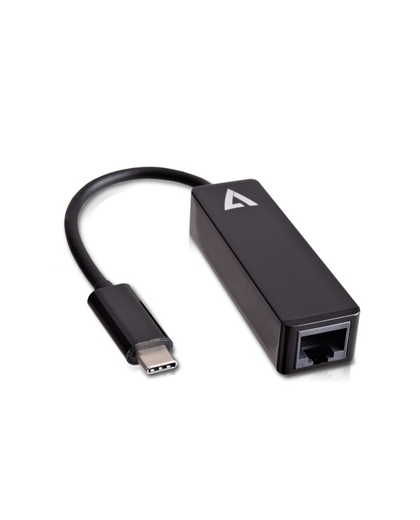 V7 Adaptateur vidéo USB-C mâle vers RJ45 mâle, noir
