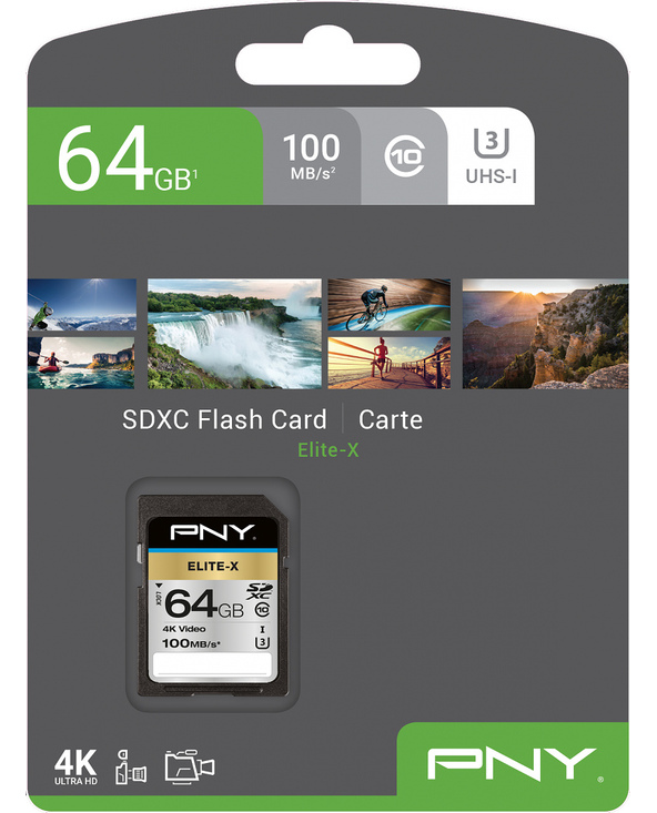 PNY Elite-X 64 Go SDXC UHS-I Classe 10