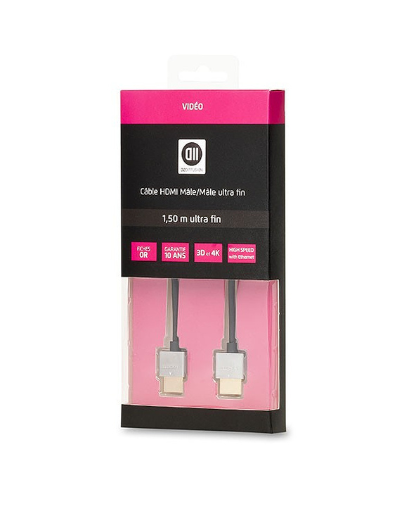 D2 Diffusion D2HDMI150UF câble HDMI 1,5 m HDMI Type A (Standard) Noir