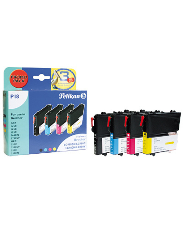Pelikan 4107602 cartouche d'encre 4 pièce(s) Noir, Cyan, Magenta, Jaune