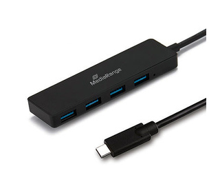 MediaRange MRCS508 hub & concentrateur USB 3.2 Gen 1 (3.1 Gen 1) Type-C 5000 Mbit/s Noir