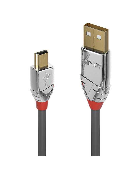 Lindy 36631 câble USB 1 m USB 2.0 USB A Mini-USB B Gris