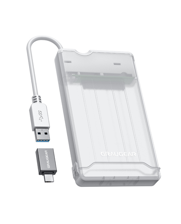 GRAUGEAR G-2503-AC Boîtier de disques de stockage Boîtier disque dur/SSD Aluminium 2.5"