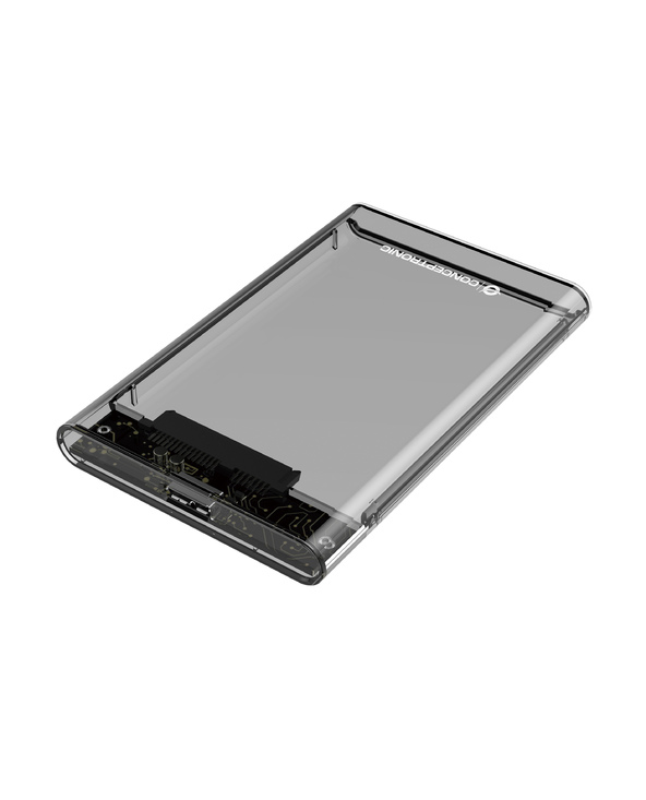 Conceptronic DANTE03T Boîtier de disques de stockage Boîtier disque dur/SSD Transparent 2.5"