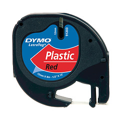 DYMO S0721630 ruban d'étiquette Noir sur rouge
