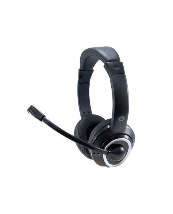 Conceptronic POLONA02BA écouteur/casque Avec fil Arceau Jouer Noir