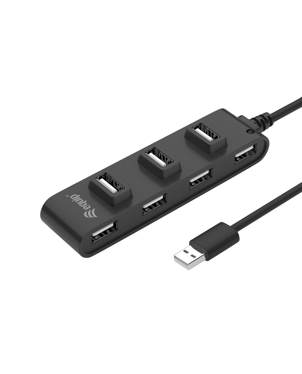 Equip 128957 hub & concentrateur USB 2.0 480 Mbit/s Noir