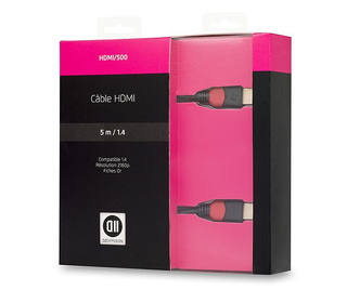 D2 Diffusion D2HDMI500 câble HDMI 5 m HDMI Type A (Standard) Noir, Rose