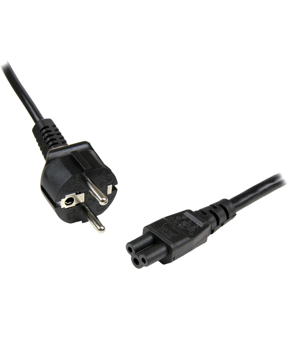StarTech.com Câble d'Alimentation en Trèfle (PC Portable) 2 m - Schuko CEE7 vers IEC 320 C5 (Tripolaire)