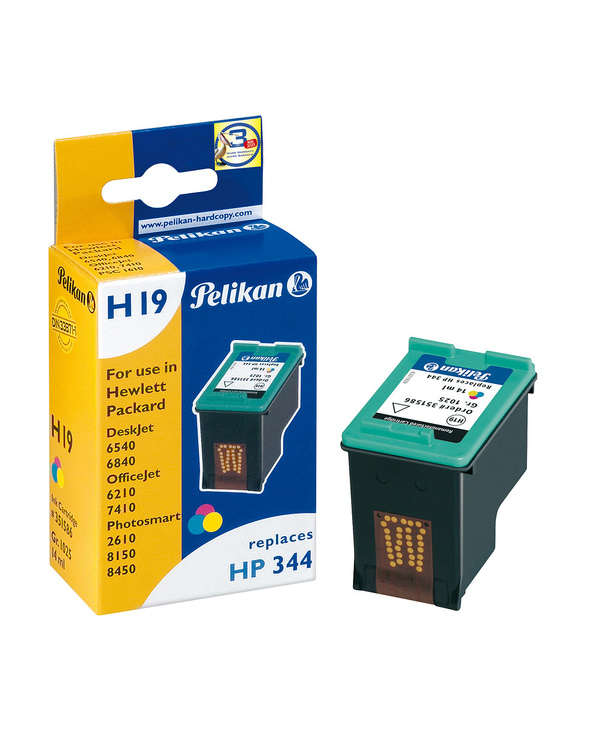Pelikan H19 cartouche d'encre 1 pièce(s) Cyan, Magenta, Jaune