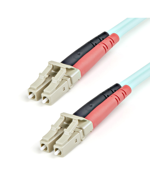 StarTech.com Câble Fibre Optique Multimode 1m LC/UPC à LC/UPC OM3, Fibre Zipcord Full Duplex 50/125µm, Réseaux 100G, LOMMF/VCSEL