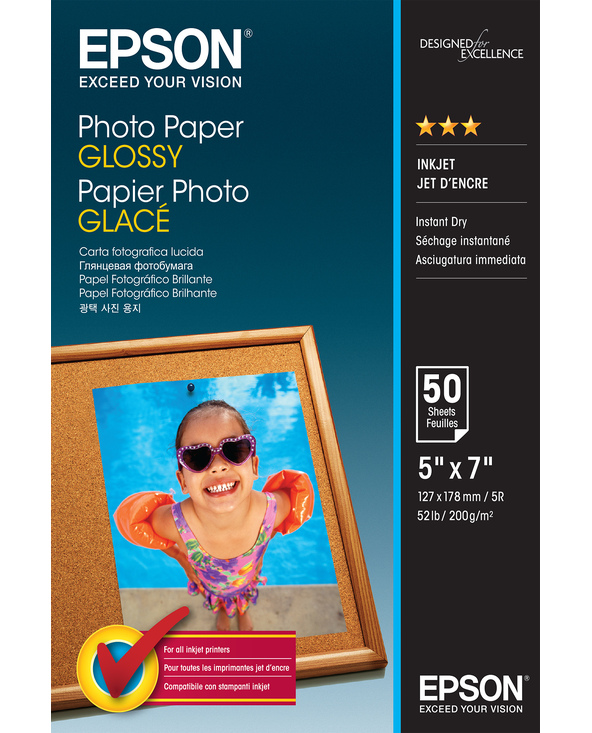 Epson Photo Paper Glossy - 13x18cm - 50 Feuilles