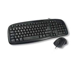 MCL ACK-2012/N clavier Souris incluse Universel USB AZERTY Français Noir