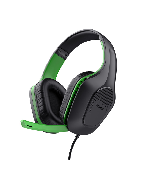 Trust GXT 415X ZIROX Casque Avec fil Arceau Jouer Noir, Vert