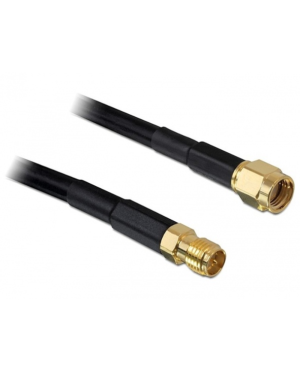 DeLOCK 2m RP-SMA câble coaxial CFD200 Noir