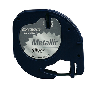 DYMO S0721730 ruban d'étiquette Noir sur fond métallique