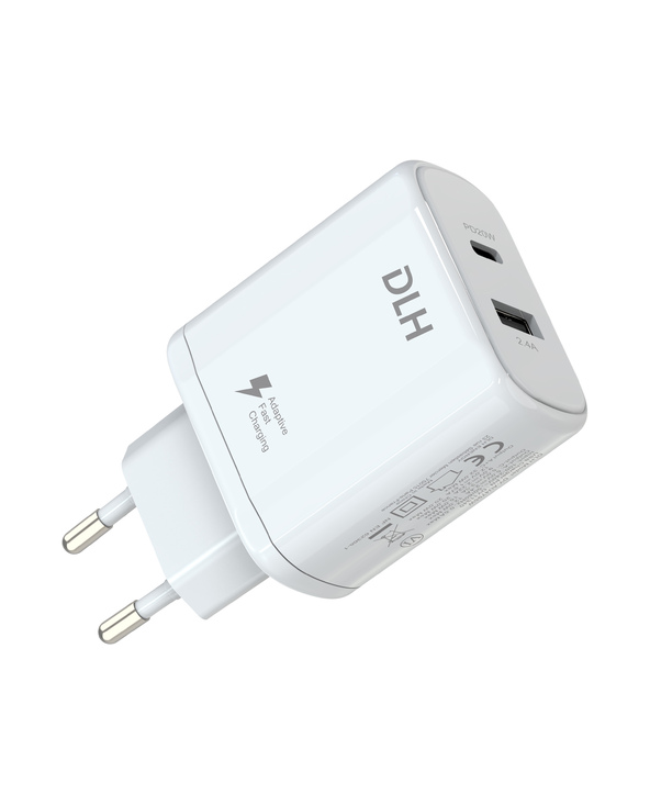 DLH DY-AU4795W chargeur d'appareils mobiles Smartphone, Tablette Blanc Secteur Charge rapide Intérieure