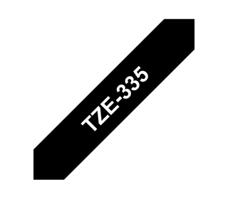 Brother TZE-335 ruban d'étiquette Blanc sur noir TZ