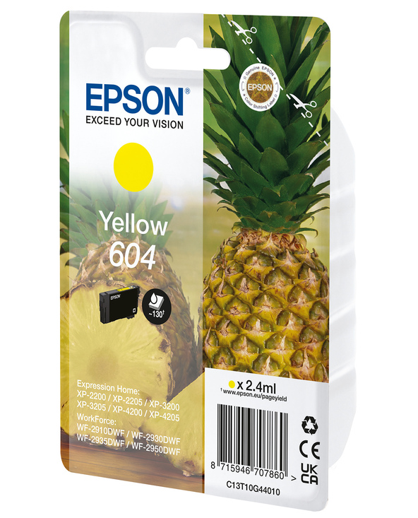 Epson 604 cartouche d'encre 1 pièce(s) Original Rendement standard Jaune
