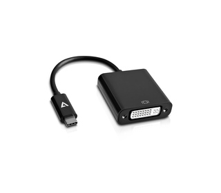 V7 USB-C mâle vers DVI-D femelle Adaptateur Noir