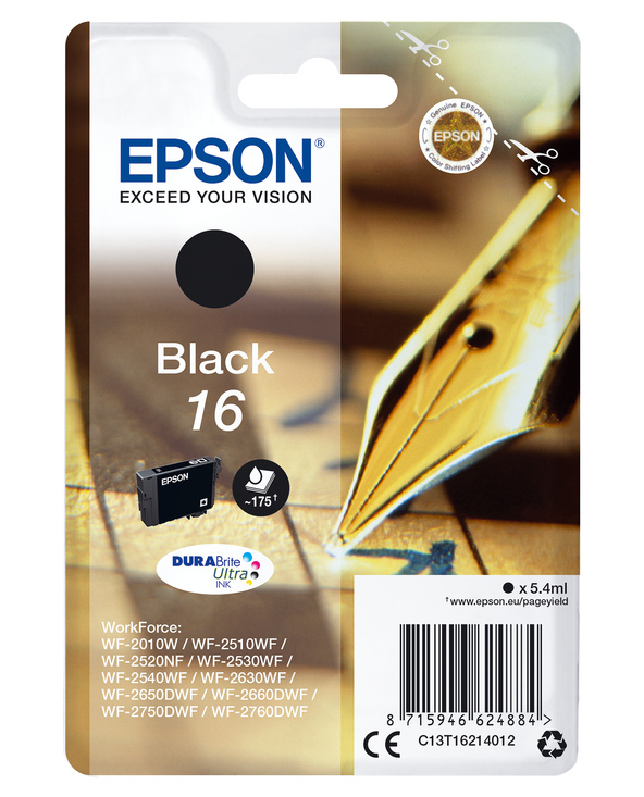 Epson Pen and crossword Cartouche "Stylo à plume" 16 - Encre DURABrite Ultra N Epson Pen and crossword Cartouche "Stylo à plume" 16 - Encre DURABrite Ultra N