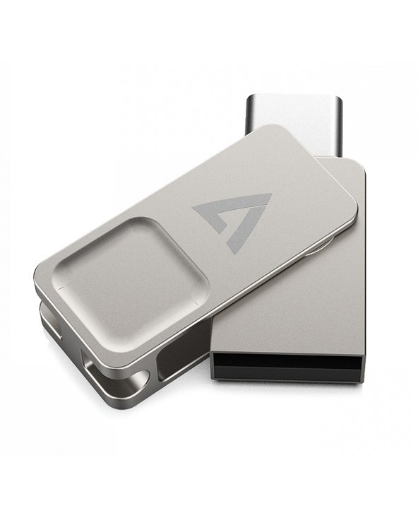 V7 VF3128GTC lecteur USB flash 128 Go USB Type-A / USB Type-C 3.2 Gen 1 (3.1 Gen 1) Argent