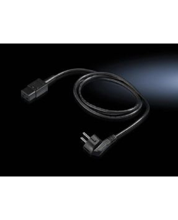 Rittal DK 7200.216 Noir 1,8 m Prise d'alimentation type F Coupleur C19