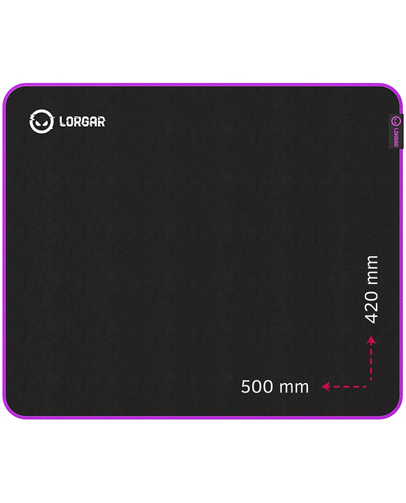 Lorgar Main 315 Tapis de souris de jeu Noir, Violet