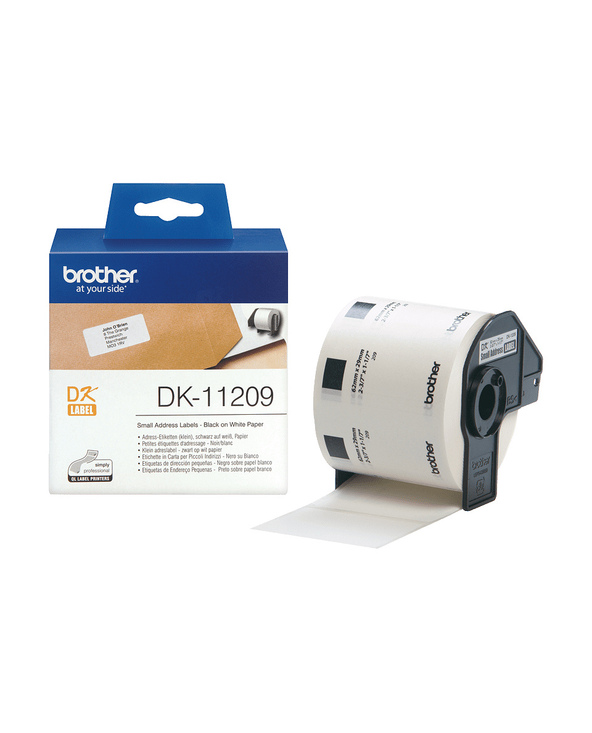 Brother DK-11209 ruban d'étiquette Noir sur blanc