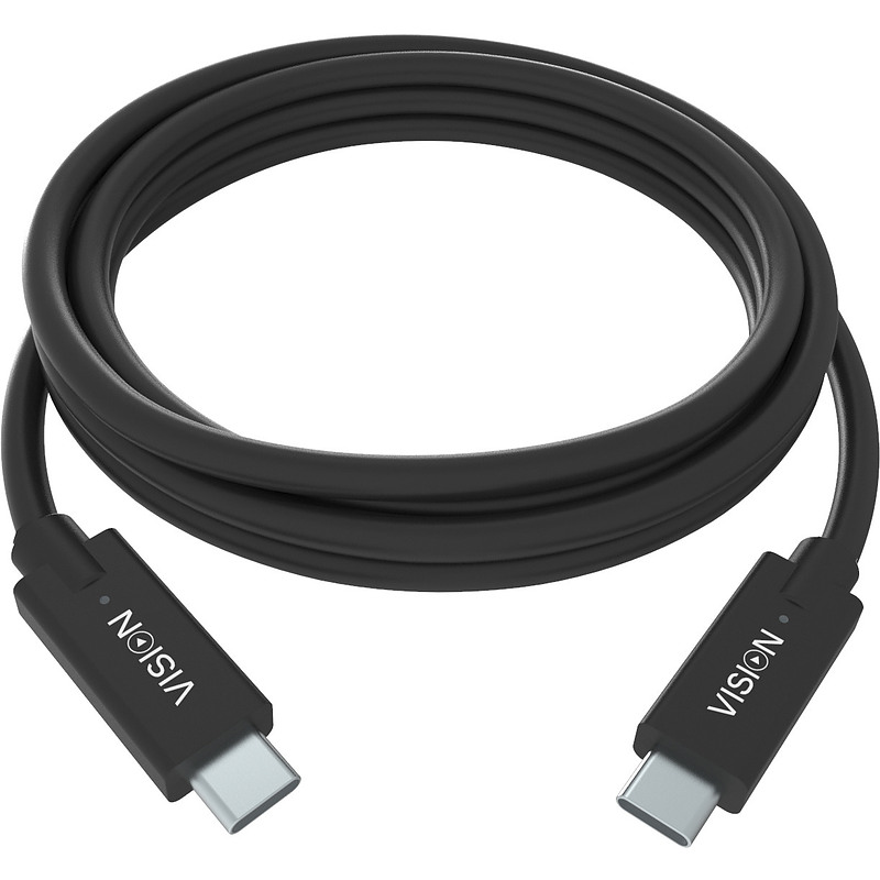 Vision TC 2MUSBC/BL câble USB 2 m USB 3.2 Gen 1 (3.1 Gen 1) USB C Noir