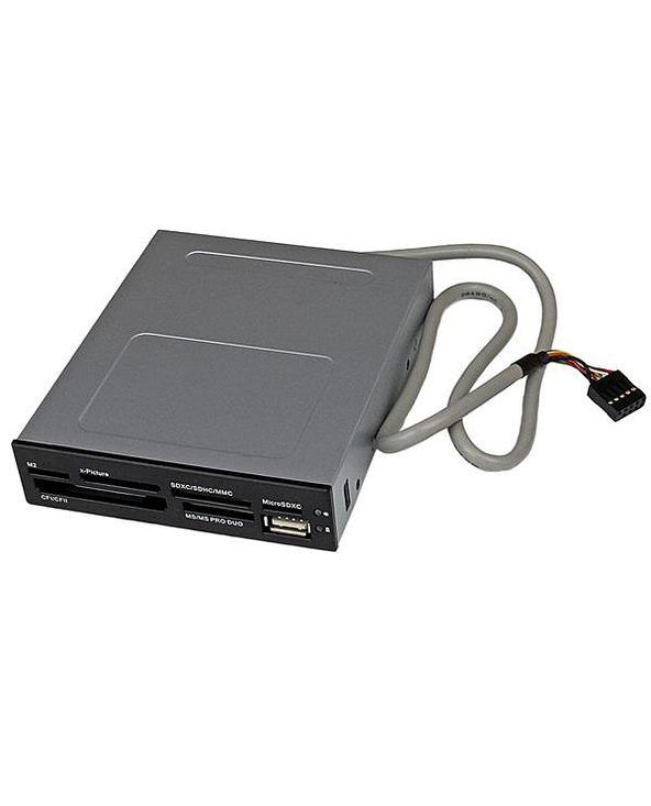 StarTech.com Lecteur de cartes mémoire interne de 3,5 pouces avec port USB 2.0 - Multicartes 22-en-1 - Noir
