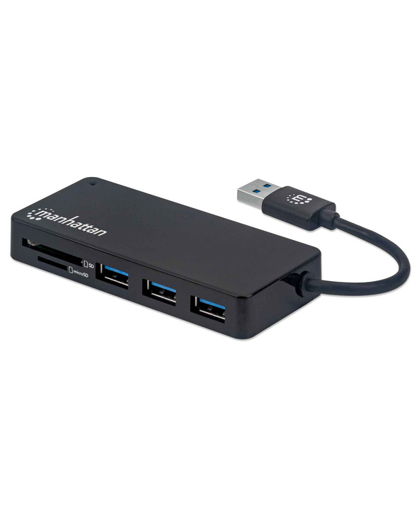 Manhattan 164931 station d'accueil USB 3.2 Gen 1 (3.1 Gen 1) Type-A Noir