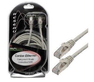MCL 5m CAT 6 F/UTP câble de réseau Gris Cat6 F/UTP (FTP)