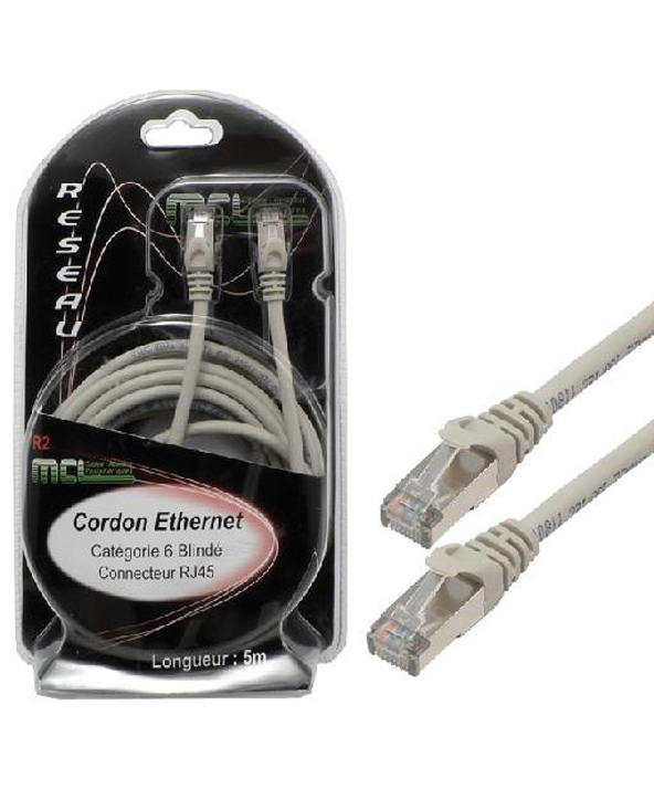 MCL 5m CAT 6 F/UTP câble de réseau Gris Cat6 F/UTP (FTP)