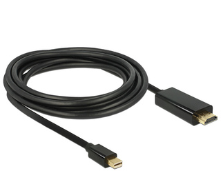 DeLOCK 83700 câble vidéo et adaptateur 3 m HDMI Mini DisplayPort Noir